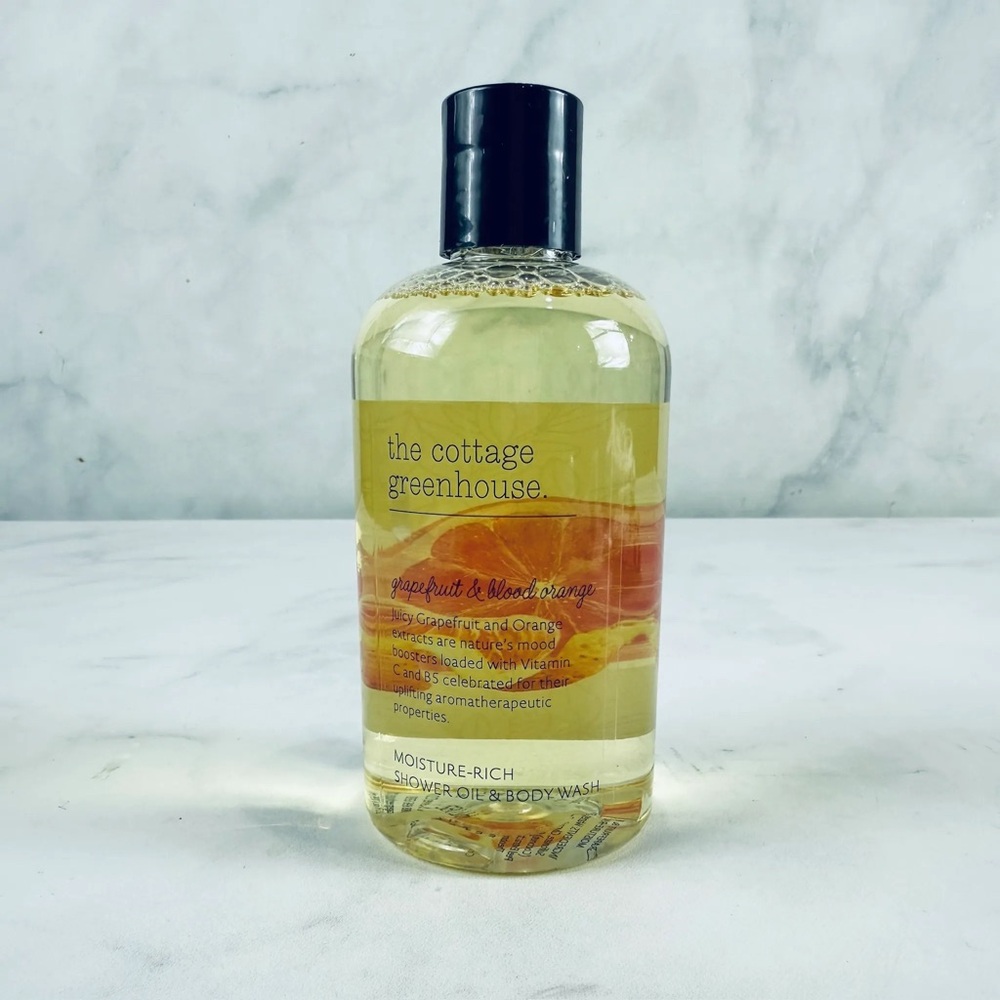 The Cottage Greenhouse Grapefruit Blood Orange Body Wash Shower Oil 10oz‎ NWT